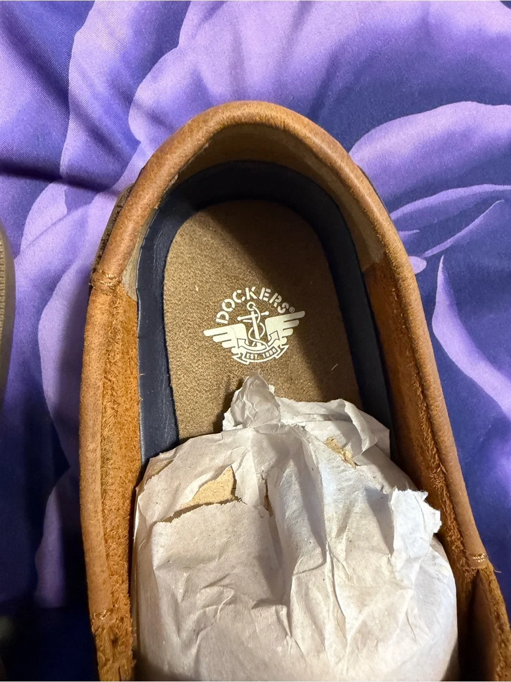 Dockers Men's Leather Boat Shoes - Brown NWOT but original packaging